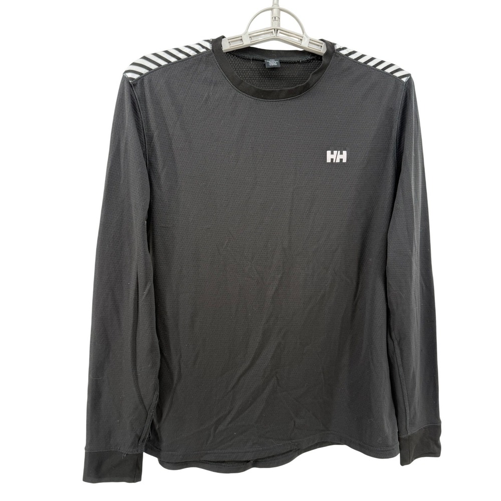 Helly Hansen Mens Medium Long Sleeve Active T Shirt‎ Top Striped Shoulders
